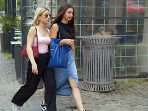 Two girls going